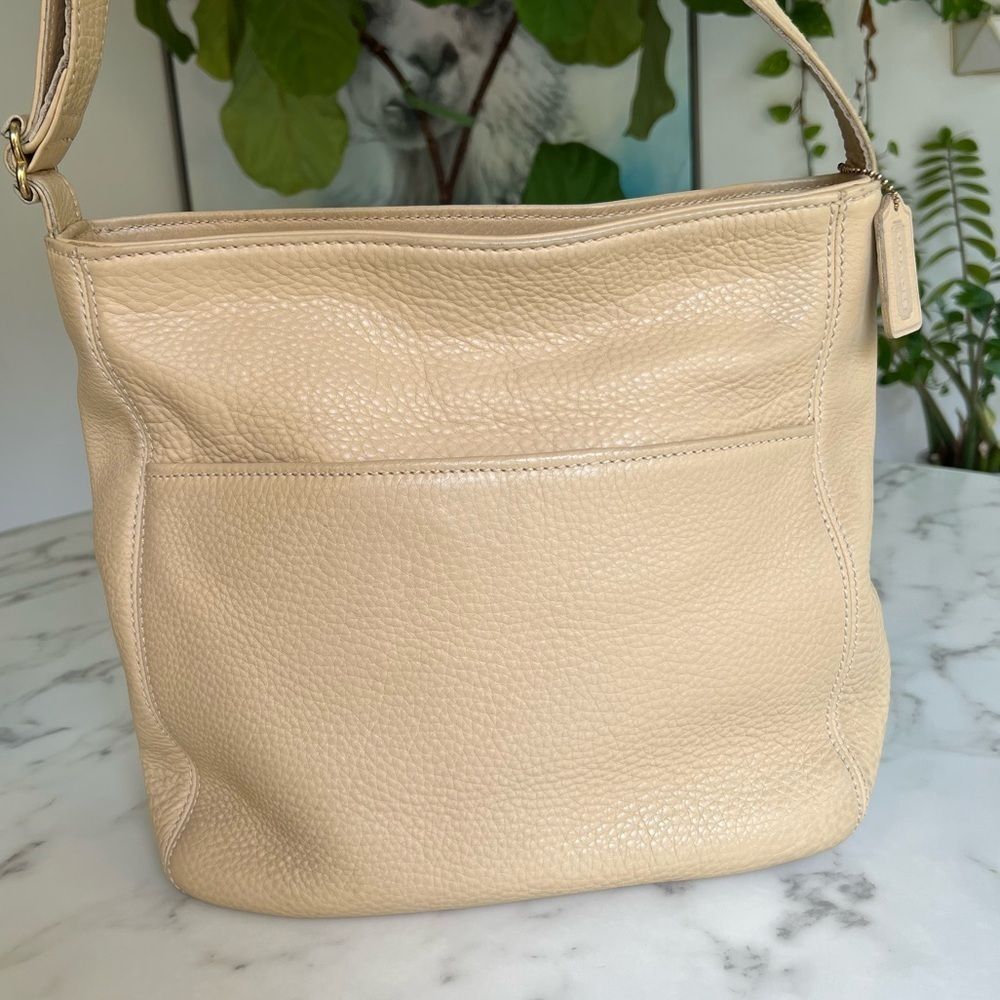 Coach Vintage Sonoma Pocket Shopper Natural Grain Leather Tote Bag Wheat 4920 - Picture 2 of 16